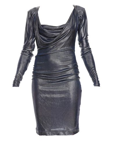 Shop Vivienne Westwood Elizabeth Dress In Silver
