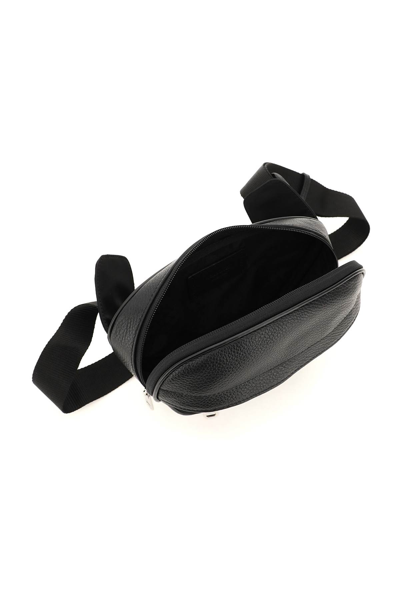 Shop Neil Barrett Nylon Thunderbolts Belt Bag In Black,white