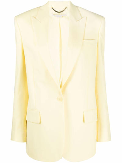 Shop Stella Mccartney Single-breasted Blazer In Yellow & Orange
