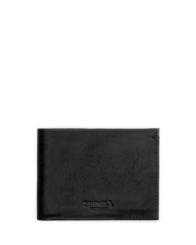 Shop Shinola Men's Slim Leather Bifold Wallet In Dark Brown