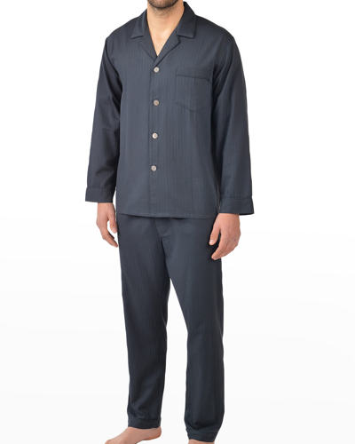 Shop Majestic Men's Piped Pajama Set In Lead