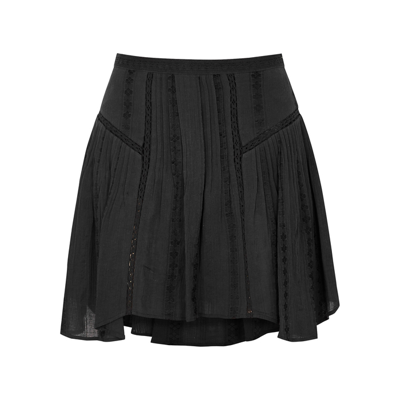 Shop Isabel Marant Étoile Jorena Black Cotton-blend Mini Skirt