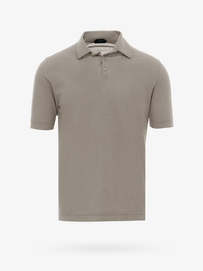 Shop Zanone Polo Shirt In Grey