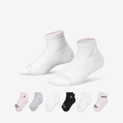 Jordan Big Kids' Legend Ankle Socks (6 Pairs) In Pink