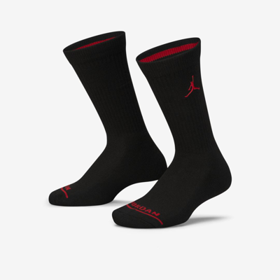 Jordan Little Kids' Crew Socks In Black | ModeSens