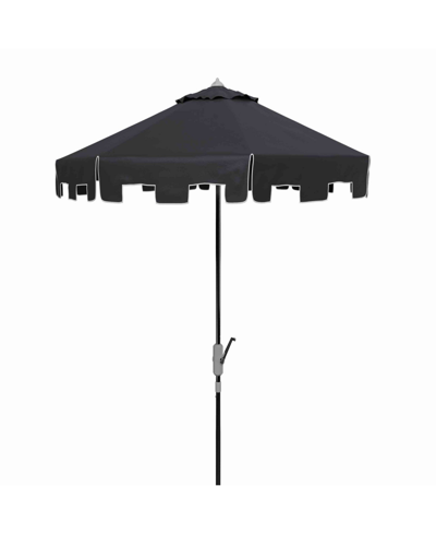 Shop Safavieh Zimmerman 9' Market Umbrella In Black/white