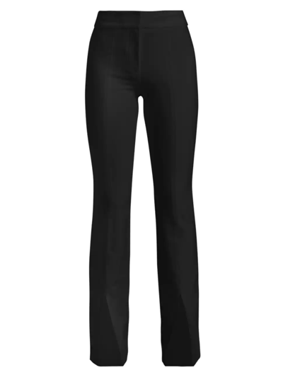Shop Derek Lam 10 Crosby Women's Maeve Slit-hem Flare Trousers In Black