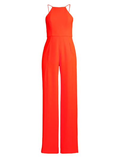 Shop Black Halo Women's  X Laurel Berman Joaquin Sleeveless Jumpsuit In Orange Tang