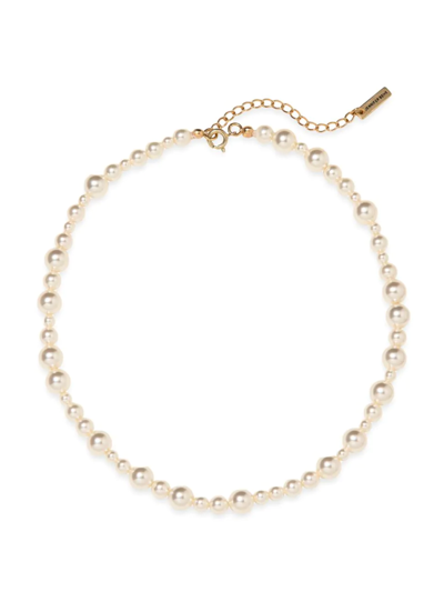 Shop Jennifer Behr Women's Bailey 18k Goldplated Faux Pearl Necklace