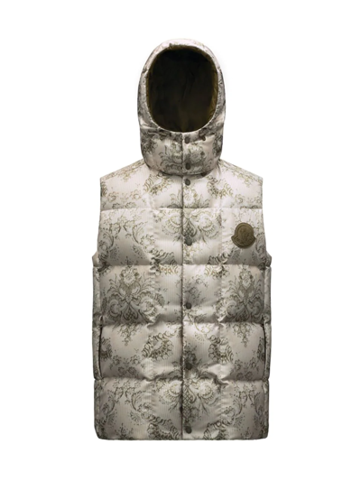 Shop Moncler Genius Rabeh Down-fill Vest In Cream