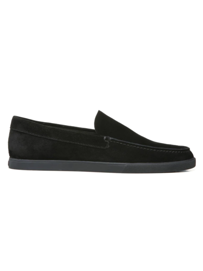Shop Vince Men's Sonoma Suede Loafers In Black