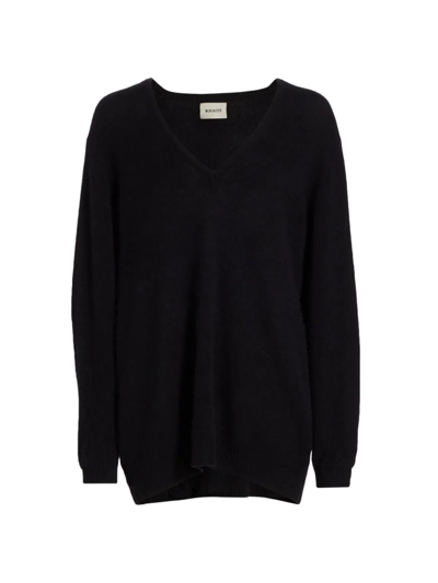 Shop Khaite Women's Sam Cashmere V-neck Sweater In Black
