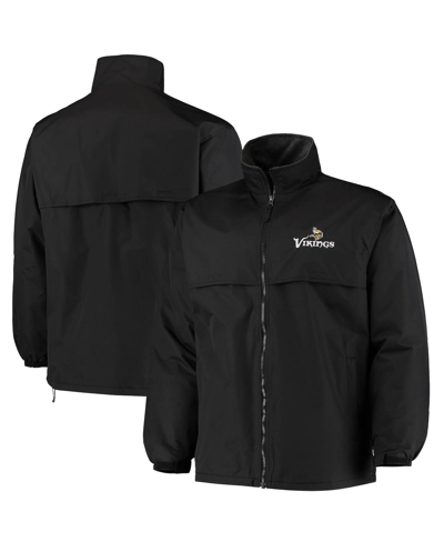 Dunbrooke Men's  Black Minnesota Vikings Triumph Fleece Full-zip Jacket In Black