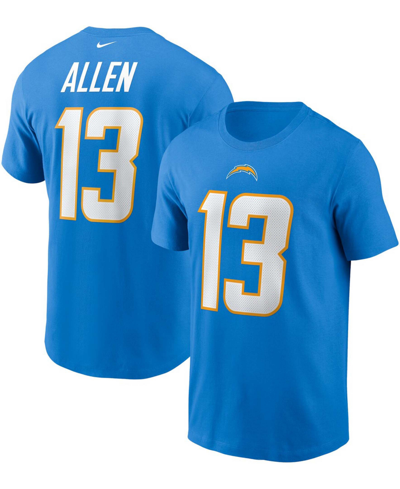 Shop Nike Men's Keenan Allen Powder Blue Los Angeles Chargers Name And Number T-shirt