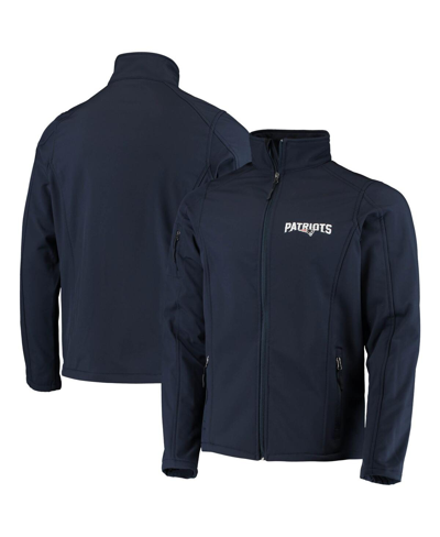 DUNBROOKE MEN'S DUNBROOKE NAVY NEW ENGLAND PATRIOTS SONOMA SOFTSHELL FULL-ZIP JACKET 