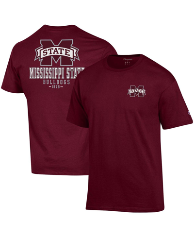 Shop Champion Men's  Maroon Mississippi State Bulldogs Stack 2-hit T-shirt