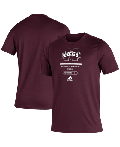Shop Adidas Originals Men's Adidas Maroon Mississippi State Bulldogs Sideline Locker Tag Creator Aeroready T-shirt