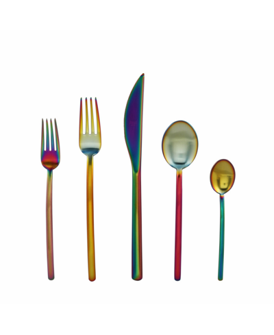 Mepra Due 5-piece Ice Rainbow Cutlery Set In Iridescent