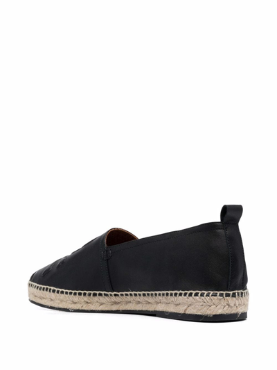 Philipp Plein Skull Embossed Espadrilles In Schwarz