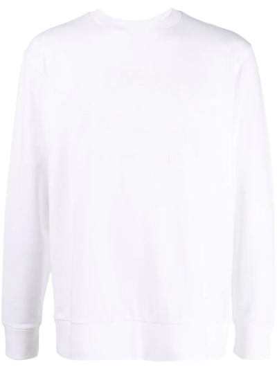 Shop Paul & Shark Debossed-logo Sweatshirt In Weiss