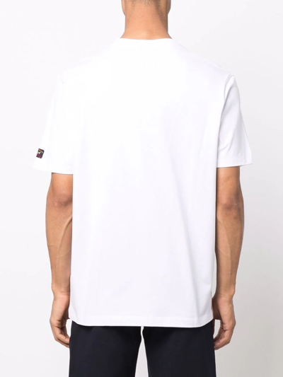 Shop Paul & Shark Logo-print T-shirt In Weiss