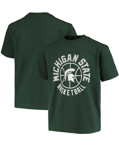 Shop Champion Big Boys And Girls Green Michigan State Spartans Basketball T-shirt