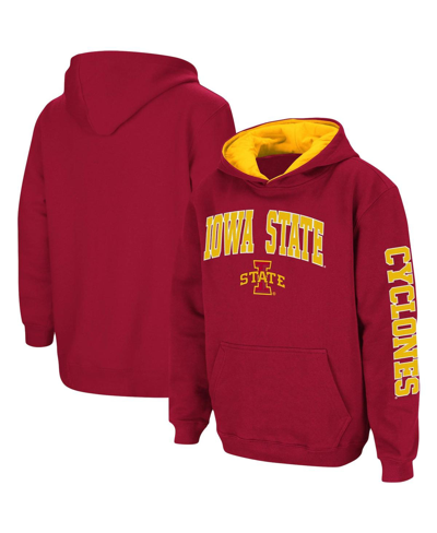 Colosseum Big Boys  Cardinal Iowa State Cyclones 2-hit Team Pullover Hoodie In Cardinal