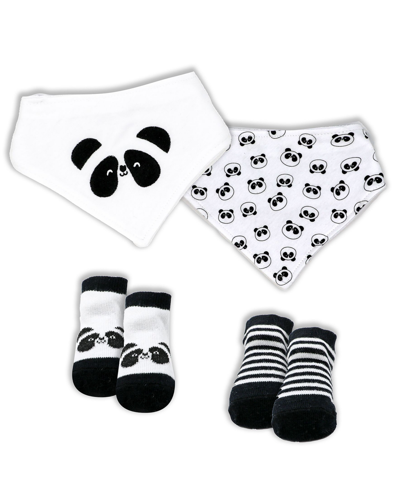 Shop Tendertyme Baby Boys And Girls Panda Accessory, 4 Piece Set In Gray And White