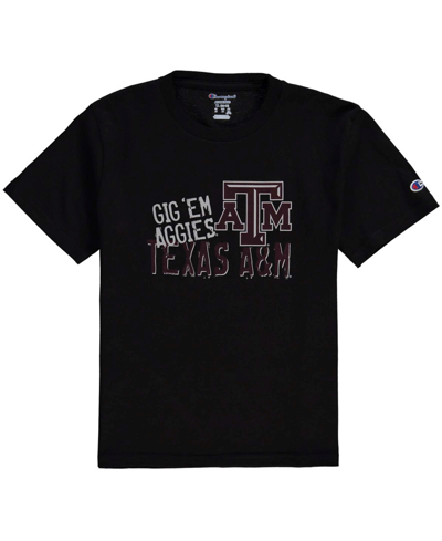 Shop Champion Big Boys And Girls Black Texas A&m Aggies Team Chant T-shirt