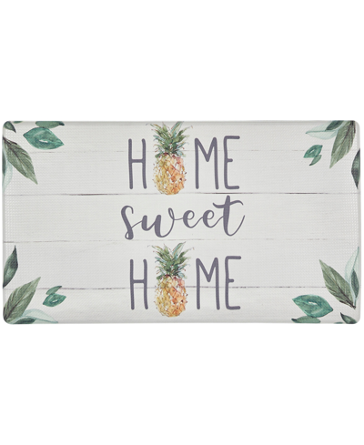Shop Global Rug Designs Cheerful Ways Home Sweet Home Pineapples 1'8" X 3' Area Rug In Bone/green