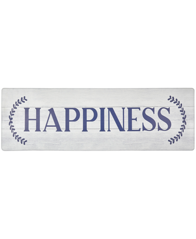 Shop Global Rug Designs Cheerful Ways Happiness Laurel 1'6" X 4'7" Runner Area Rug In Blue/gray