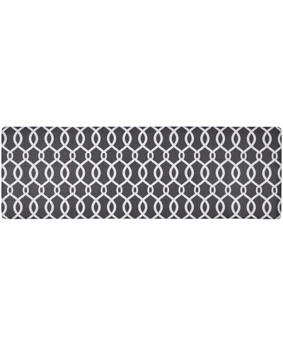 Shop Global Rug Designs Closeout!  Cheerful Ways Kochi Lattice 1'6" X 4'7" Runner Area Rug In Black