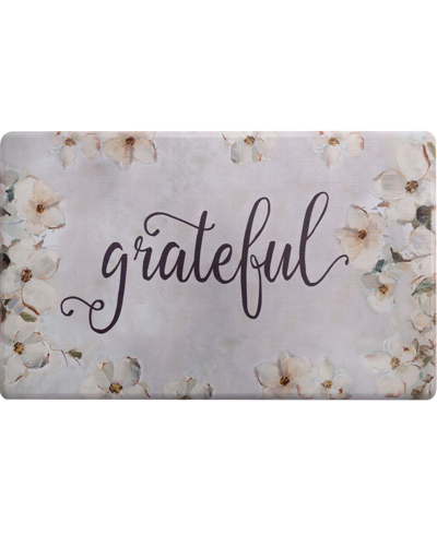 Shop Global Rug Designs Closeout!  Cheerful Ways Grateful Floral 1'8" X 3' Area Rug In Gray/cream