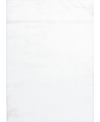 Shop Km Home Closeout!  Velvet Touch Simple 7'6" X 10'6" Area Rug In White