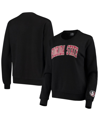 Colosseum Women's  Black Florida State Seminoles Campanile Pullover Sweatshirt In Black