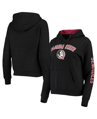 Colosseum Women's  Black Florida State Seminoles Loud And Proud Pullover Hoodie In Black