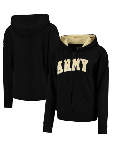 Colosseum Women's Stadium Athletic Black Army Black Knights Helmet Arched Name Full-zip Sweatshirt In Black