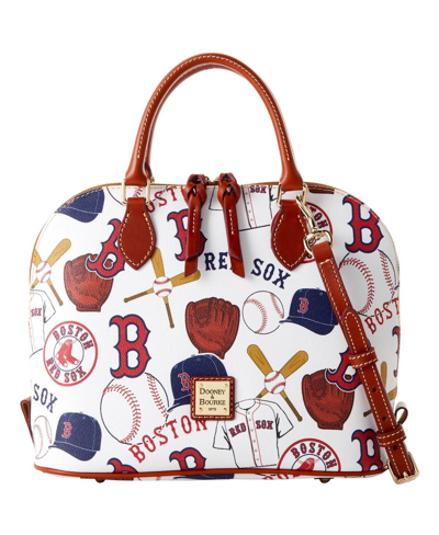 Shop Dooney & Bourke Women's Boston Red Sox Game Day White Zip Zip Satchel