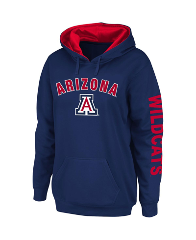 Colosseum Women's  Navy Arizona Wildcats Loud And Proud Pullover Hoodie In Navy