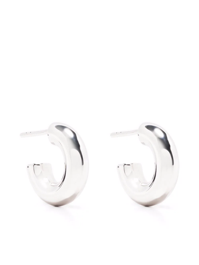 Shop Missoma Mini Chubby Hoop Earrings In Silver