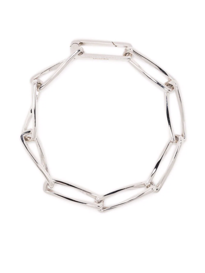 Shop Missoma Twisted Link Chain Bracelet In Silver