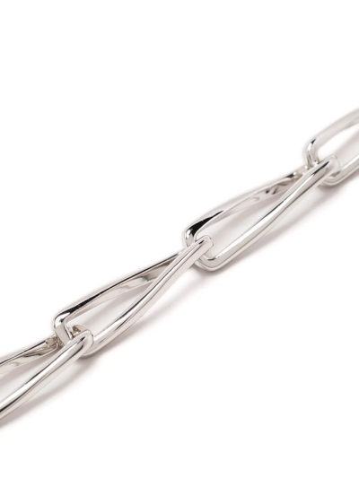 Shop Missoma Twisted Link Chain Bracelet In Silver