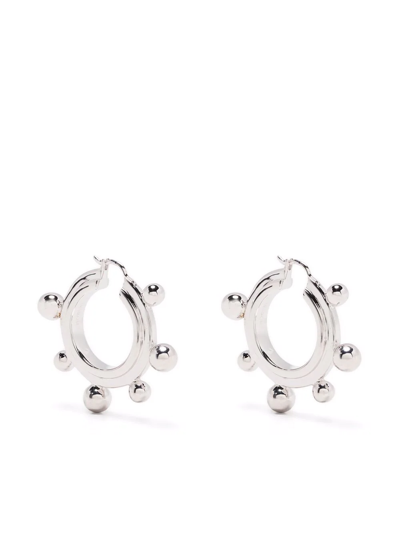 Missoma Small Sphere Hoop Errings In Silver