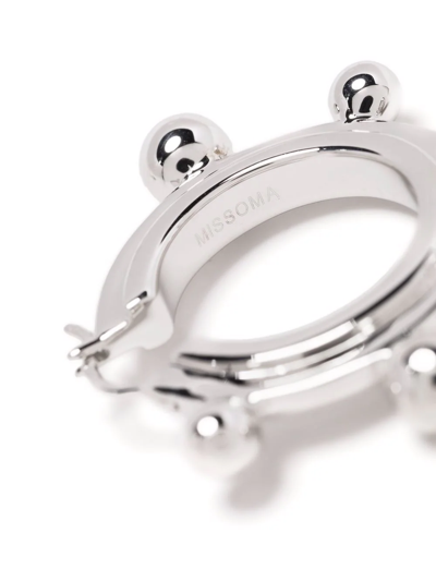 Missoma Small Sphere Hoop Errings In Silver