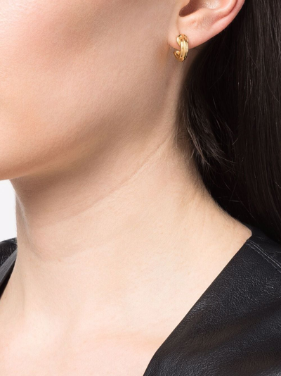 Missoma Ridge Hoop Huggies In Gold