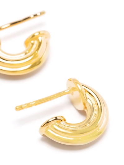 Missoma Ridge Hoop Huggies In Gold