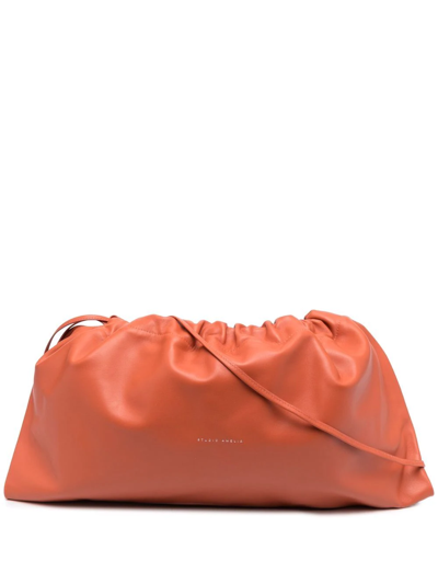 Shop Studio Amelia Maxi Drawstring-fastening Crossbody Bag In Orange