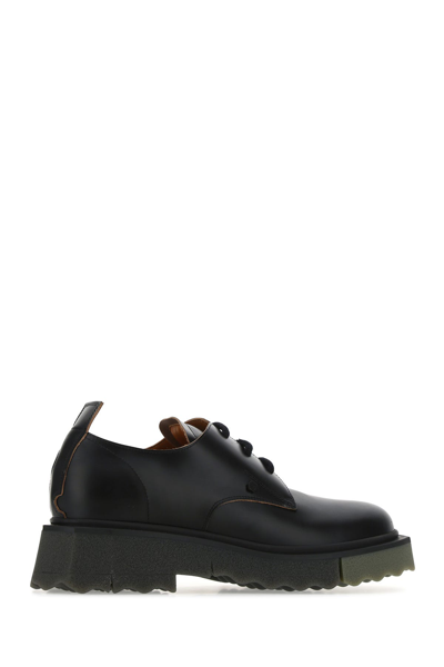 Off-white Sponge Sole Lace-up Derby Shoes
