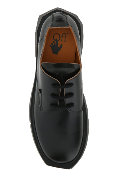 Off-white Sponge Sole Lace-up Derby Shoes