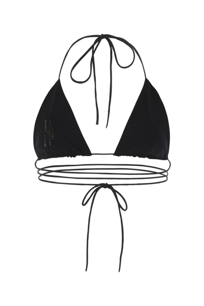 Shop Magda Butrym Black Stretch Nylon Triangle Bikini Top  Black  Donna 38f
